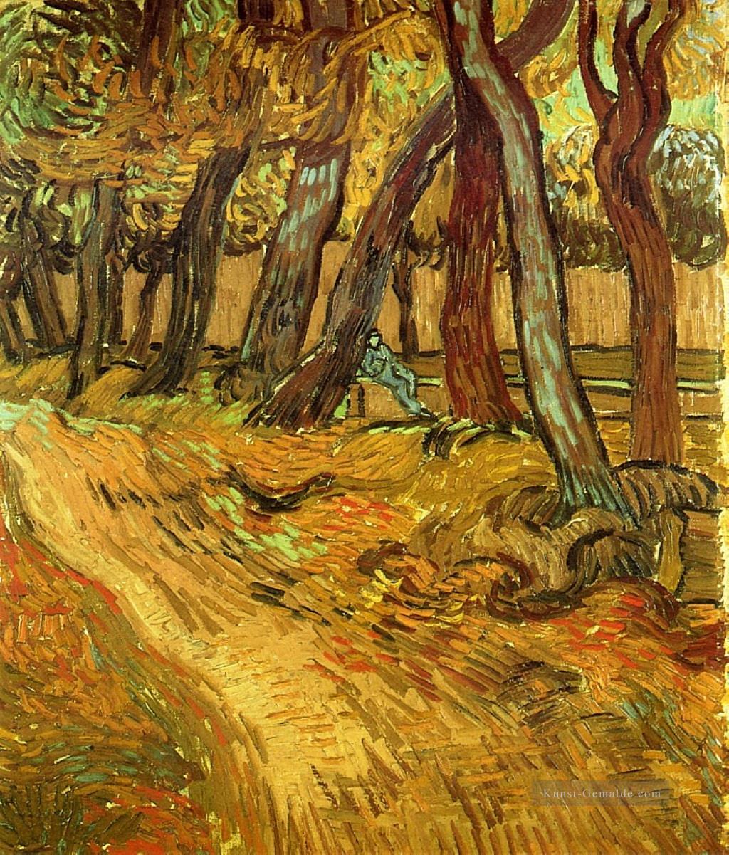Der Garten von Saint Paul Krankenhaus mit Abbildung Vincent van Gogh Ölgemälde